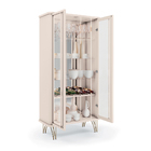 Cristaleira De Vidro Com Espelho E Led Lucie H01 - D'rossi -