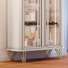 Cristaleira De Vidro Com Espelho E Led Lucie H01 - D'rossi -