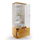 Cristaleira De Vidro Com Espelho River Cinamomo/off White H01