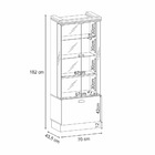 Cristaleira De Vidro Com Espelho River H01 - D'rossi - Castan