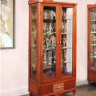 Cristaleira De Vidro E Madeira 2 Portas Jaspe Montanhês