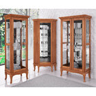 Cristaleira Decorativa Com Nicho Sala De Estar Bragi Madeira