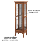 Cristaleira Decorativa Com Nicho Sala De Estar Bragi Madeira