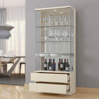 Cristaleira Diamante 2 Portas 2 Gavetas Mavaular Off White