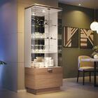 Cristaleira Diamante Com Led E Portas De Vidro - Pr Móveis