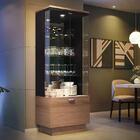 Cristaleira Diamante Com Led E Portas De Vidro - Pr Móveis