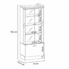 Cristaleira Diamante Com Led E Portas De Vidro - Pr Móveis