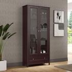 Cristaleira Ditália 2 Portas De Vidro 1 Gaveta E-955 Tabaco