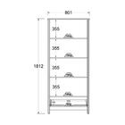 Cristaleira Ditália 2 Portas De Vidro 1 Gaveta E-955 Tabaco