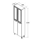 Cristaleira Ditália Aspen 4 Portas Carvalho/branco Cd-335