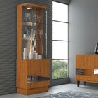 Cristaleira Dj Móveis 2 Portas E 3 Prateleiras New Viana