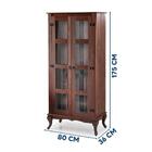 Cristaleira Duas Portas Madeira Maciça Rústica D113 Shop Jm