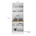 Cristaleira Dupla 4 Portas Com Vidro Unna Yescasa Branco