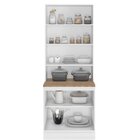 Cristaleira Dupla 4 Portas Com Vidro Unna Yescasa Branco