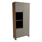 Cristaleira Dupla Porta Bipartida 4 Prateleiras Mdp Premium S