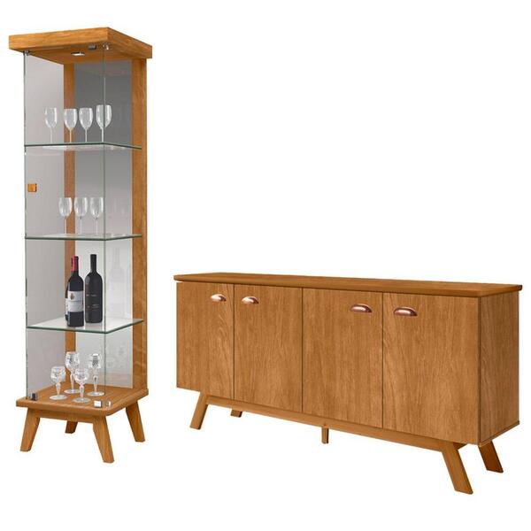 Cristaleira E Aparador Para Sala C1637x1225 Nature Tebar