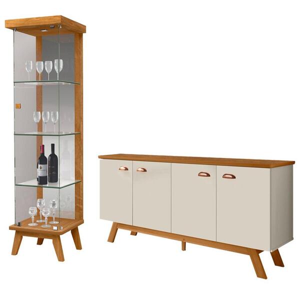 Cristaleira E Aparador Para Sala C1637x1227 Off White Nature