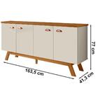 Cristaleira E Aparador Para Sala C1637x1227 Off White Nature