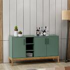 Cristaleira E Balcao Buffet Mdf/madeira Maciça Milao Fnt