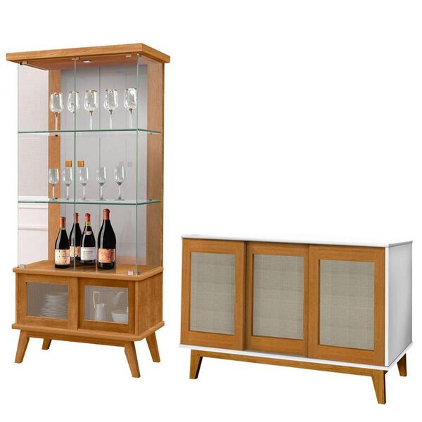 Cristaleira E Buffet Sala 3 Portas 1639x1255 Branco Nature Te