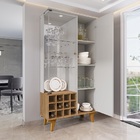 Cristaleira Elba Off White/cinamomo - Bechara Móveis