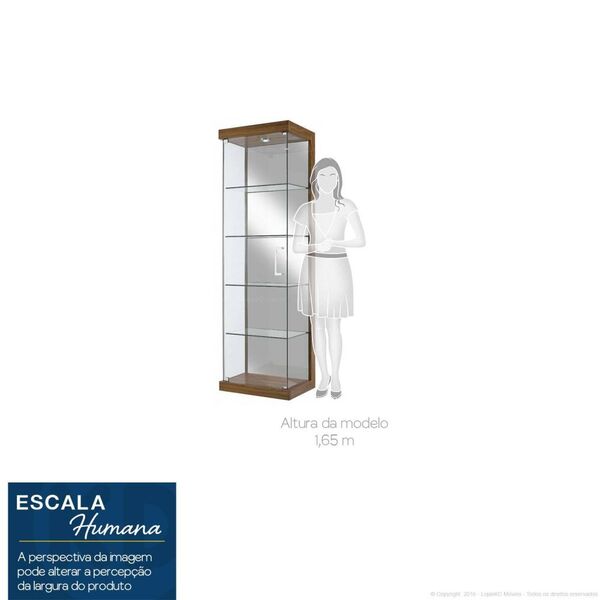 Cristaleira Em Vidro Glass 01 Porta Amadeirada Laca