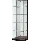 Cristaleira Em Vidro Glass 01 Porta Preto Fosco