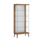 Cristaleira Espelho Cristal com Vidro Temperado e Iluminação