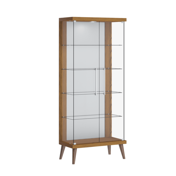 Cristaleira Espelho Cristal com Vidro Temperado e Iluminação