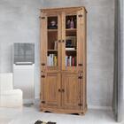 Cristaleira Estante 2 Portas Vidro Madeira Maciça Nevada