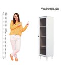 Cristaleira Estante Para Livros 1 Porta Vidro E-963 Branco