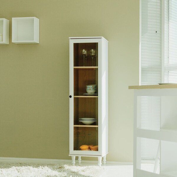 Cristaleira Estante Para Livros 1 Porta Vidro E-963 Branco