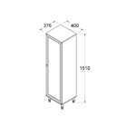 Cristaleira Estante Para Livros 1 Porta Vidro E-963 Cinza