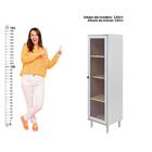 Cristaleira Estante Para Livros Ditália 1 Porta Vidro E-963