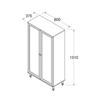 Cristaleira Estante Para Livros Ditália 2 Portas Vidro E-957