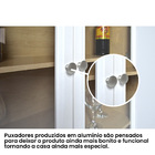 Cristaleira Estante Para Livros Ditália 2 Portas Vidro E-957