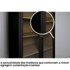 Cristaleira Estante Para Livros Ditália 2 Portas Vidro E-957