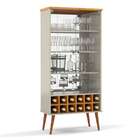 Cristaleira Estela 2 Pt Off White E Cinamomo