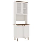 Cristaleira Forno 800 Branco/ébano