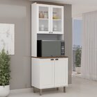 Cristaleira Forno 800 Branco/ébano