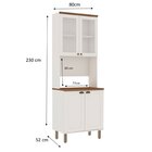 Cristaleira Forno 800 Branco/ébano