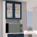 Cristaleira Forno Branco Fosco Azul Genialflex