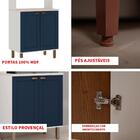 Cristaleira Forno Branco Fosco Azul Genialflex