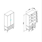 Cristaleira Garrafeiro 800x1730x385mm Movelbento
