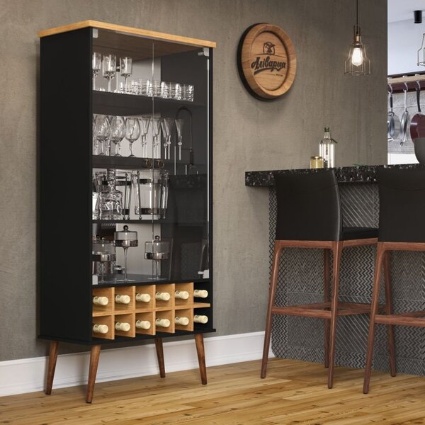 Cristaleira Garrafeiros Seller 2 Portas 12 Nichos 77cmx165cm