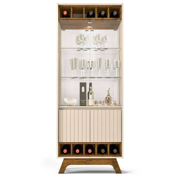 Cristaleira Graça 2 Portas Off White/demolição Dj Móveis