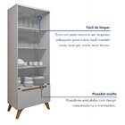 Cristaleira Grecia 1 Gaveta 2 Portas 72cmx186,5cm Off White/n