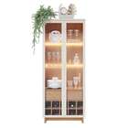 Cristaleira Guanabara 2 Portas 1 Gaveta Off White/freijó - Co