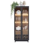 Cristaleira Guanabara 2 Portas De Vidro Com Adega - Pr Móveis