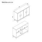 Cristaleira Horizontal 1200x800x350mm Legno Movelbento